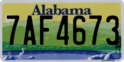AL license plate 7AF4673