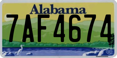 AL license plate 7AF4674