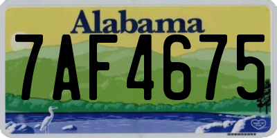 AL license plate 7AF4675