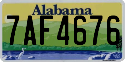 AL license plate 7AF4676
