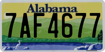 AL license plate 7AF4677