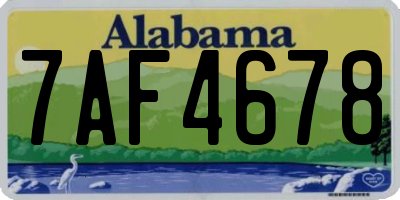 AL license plate 7AF4678