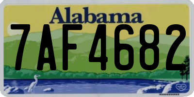 AL license plate 7AF4682