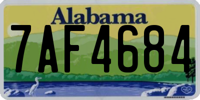 AL license plate 7AF4684