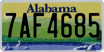 AL license plate 7AF4685