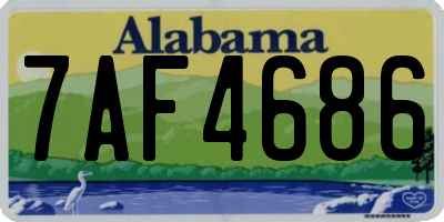 AL license plate 7AF4686