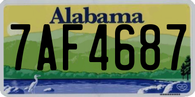 AL license plate 7AF4687
