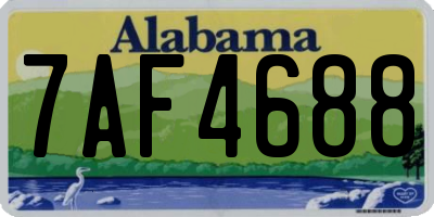 AL license plate 7AF4688