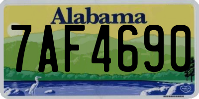 AL license plate 7AF4690