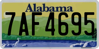 AL license plate 7AF4695