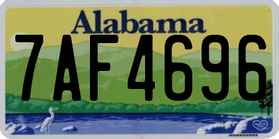 AL license plate 7AF4696