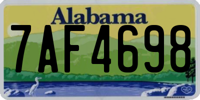 AL license plate 7AF4698