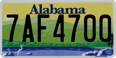 AL license plate 7AF4700