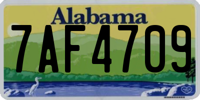 AL license plate 7AF4709