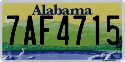 AL license plate 7AF4715
