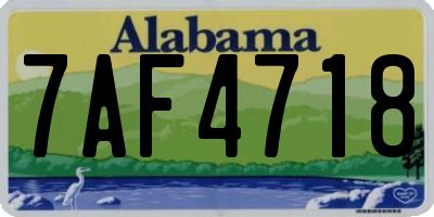 AL license plate 7AF4718