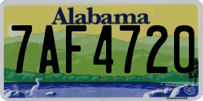 AL license plate 7AF4720