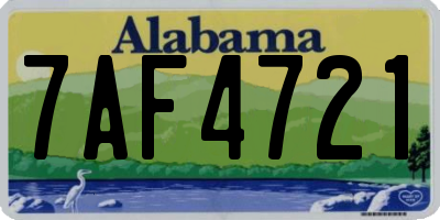 AL license plate 7AF4721