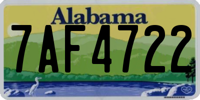 AL license plate 7AF4722