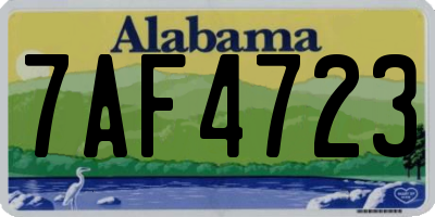 AL license plate 7AF4723