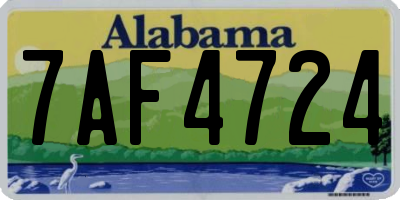 AL license plate 7AF4724