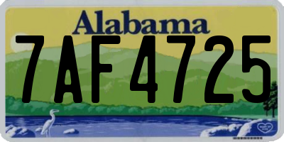 AL license plate 7AF4725