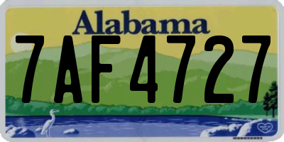 AL license plate 7AF4727