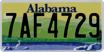 AL license plate 7AF4729