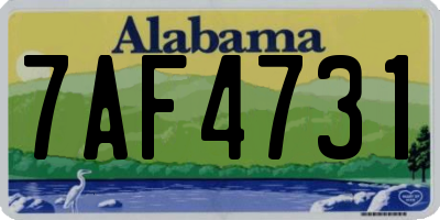 AL license plate 7AF4731