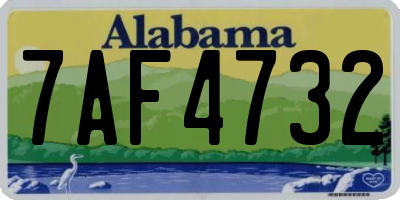 AL license plate 7AF4732