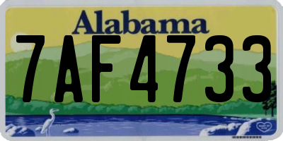 AL license plate 7AF4733