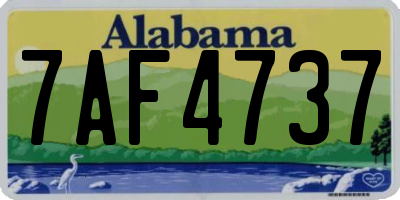 AL license plate 7AF4737