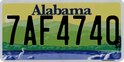 AL license plate 7AF4740