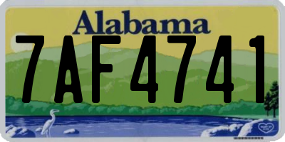 AL license plate 7AF4741