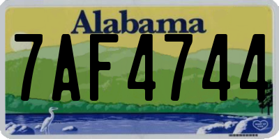 AL license plate 7AF4744