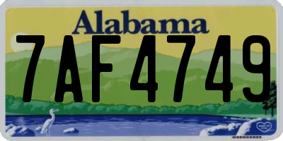 AL license plate 7AF4749