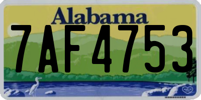 AL license plate 7AF4753