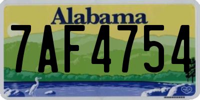 AL license plate 7AF4754