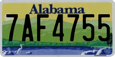 AL license plate 7AF4755