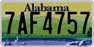 AL license plate 7AF4757