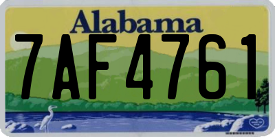 AL license plate 7AF4761