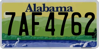 AL license plate 7AF4762