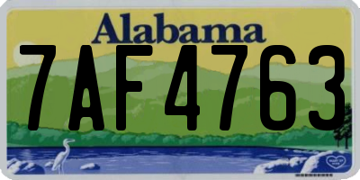 AL license plate 7AF4763