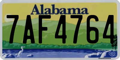 AL license plate 7AF4764