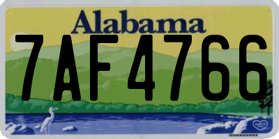 AL license plate 7AF4766
