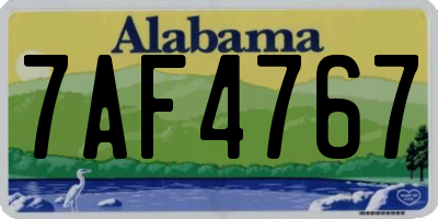 AL license plate 7AF4767