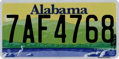AL license plate 7AF4768