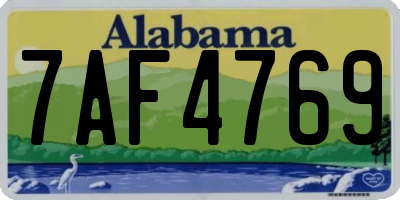 AL license plate 7AF4769