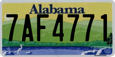 AL license plate 7AF4771