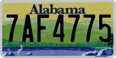 AL license plate 7AF4775